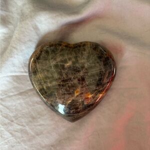 Black Moonstone Heart